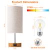 Touch Control Table Lamp 3-Way Dimmable Nightstand Beside Lamp for Bedroom Living Room Dual USB Ports LED Bulb Included