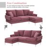 [VIDEO provided] [New]84 " Convertible Sectional Sofa, Modern Chenille L-Shaped Sofa Couch with Reversible Chaise Lounge, Fit for Living Room, Apartme