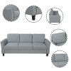 Living Room Furniture chair and 3-seat Sofa (Gray)