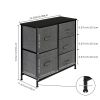 Dresser Organizer With 5 Drawers, Fabric Dresser Tower For Bedroom, Hallway, Entryway, Closets