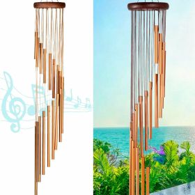 35\' Outdoor Wind Chimes Large 18 Tubes Deep Tone Chapel Bells For Garden Decor (Option: Outdoor wind chimes)