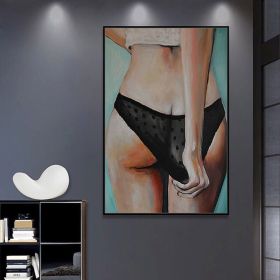 Oil Painting Hand Painted Vertical People Nude Modern Rolled Canvas Living Room hallway bedroom luxurious decorative painting (size: 150x220cm)