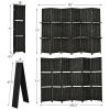 6 Panel Folding Weave Fiber Room Divider with 2 Display Shelves