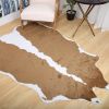 1pc Premium Faux Cowhide Rug 4.9 X 6.6 Feet, Durable And Large Size Cow Print Rugs, Suitable For Bedroom Living Room Western Decor, Faux Fur Animal Co