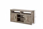 Farmhouse Barn door TV Media Stand Modern Entertainment Console for TV Up to 65" with Open and Closed Storage Space