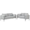 2 Piece Sofa Sets Modern Linen Fabric Upholstered Loveseat and 3 Seat Couch Set Furniture for Different Spaces; Living Room; Apartment(2+3 seat)