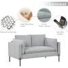 2 Piece Sofa Sets Modern Linen Fabric Upholstered Loveseat and 3 Seat Couch Set Furniture for Different Spaces; Living Room; Apartment(2+3 seat)