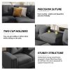 Reversible Sectional Sofa Space Saving with Storage Ottoman Rivet Ornament L-shape Couch for Large Space Dorm Apartment