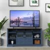 Farmhouse TV Stand with Sliding Barn Door & Drawer, 65" Rustic Entertainment Center for TVs up to 65", Buffet Storage Cabinet for Living Room