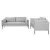 2 Piece Sofa Sets Modern Linen Fabric Upholstered Loveseat and 3 Seat Couch Set Furniture for Different Spaces; Living Room; Apartment(2+3 seat)