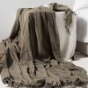 VERAMUSE Chenille Throw Blanket for Couch Lightweight Throws for Bed and Sofa