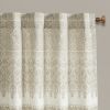 Cotton Printed Curtain Panel with Chenille detail and Lining