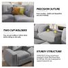 Reversible Sectional Sofa Space Saving with Storage Ottoman Rivet Ornament L-shape Couch for Large Space Dorm Apartment