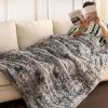 Ruched Faux Fur Throw